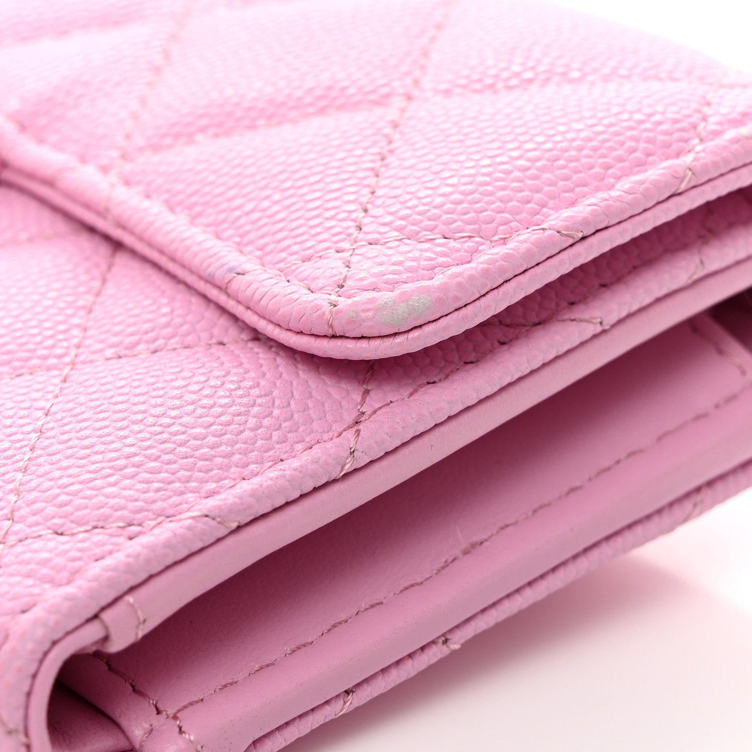 Chanel Caviar Quilted Medium Flap Wallet Pink 11 of 12