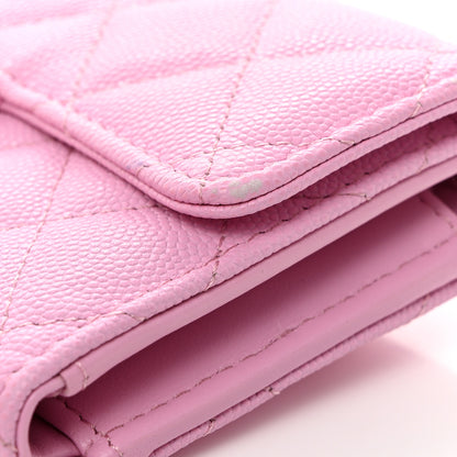 Chanel Caviar Quilted Medium Flap Wallet Pink 11 of 12