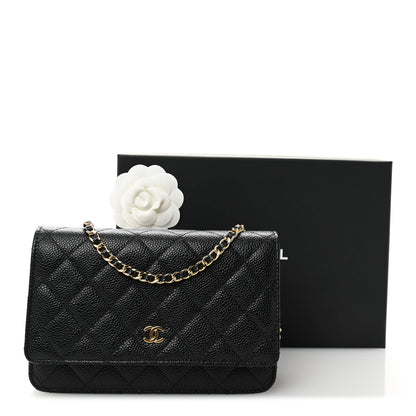 Chanel Caviar Quilted Wallet On Chain WOC Black 13 of 13