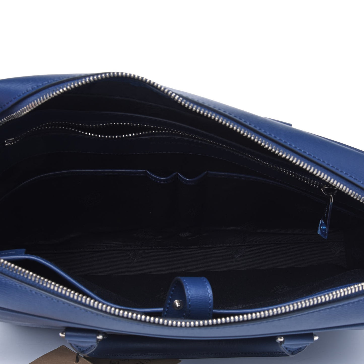 London Calfskin Ainsworth Briefcase Navy