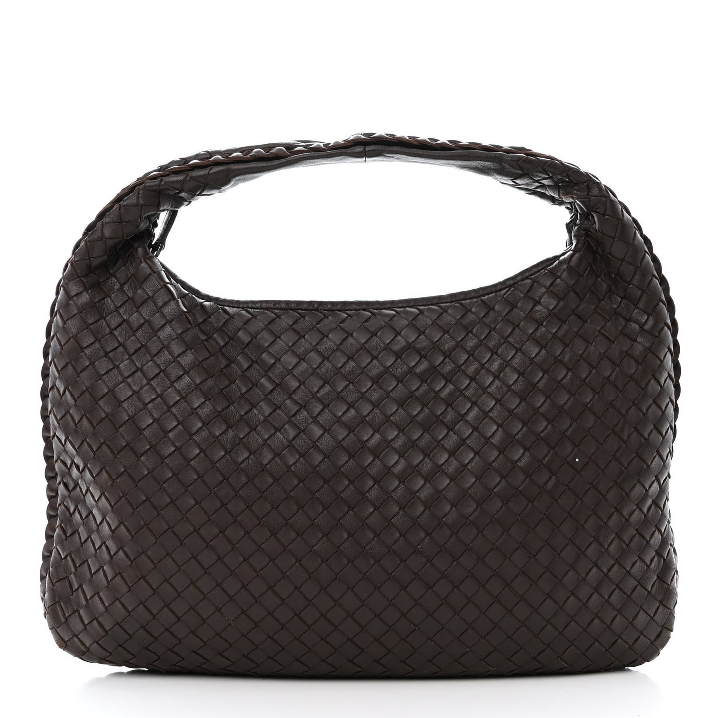 Nappa Intrecciato Small Veneta Hobo Ebano