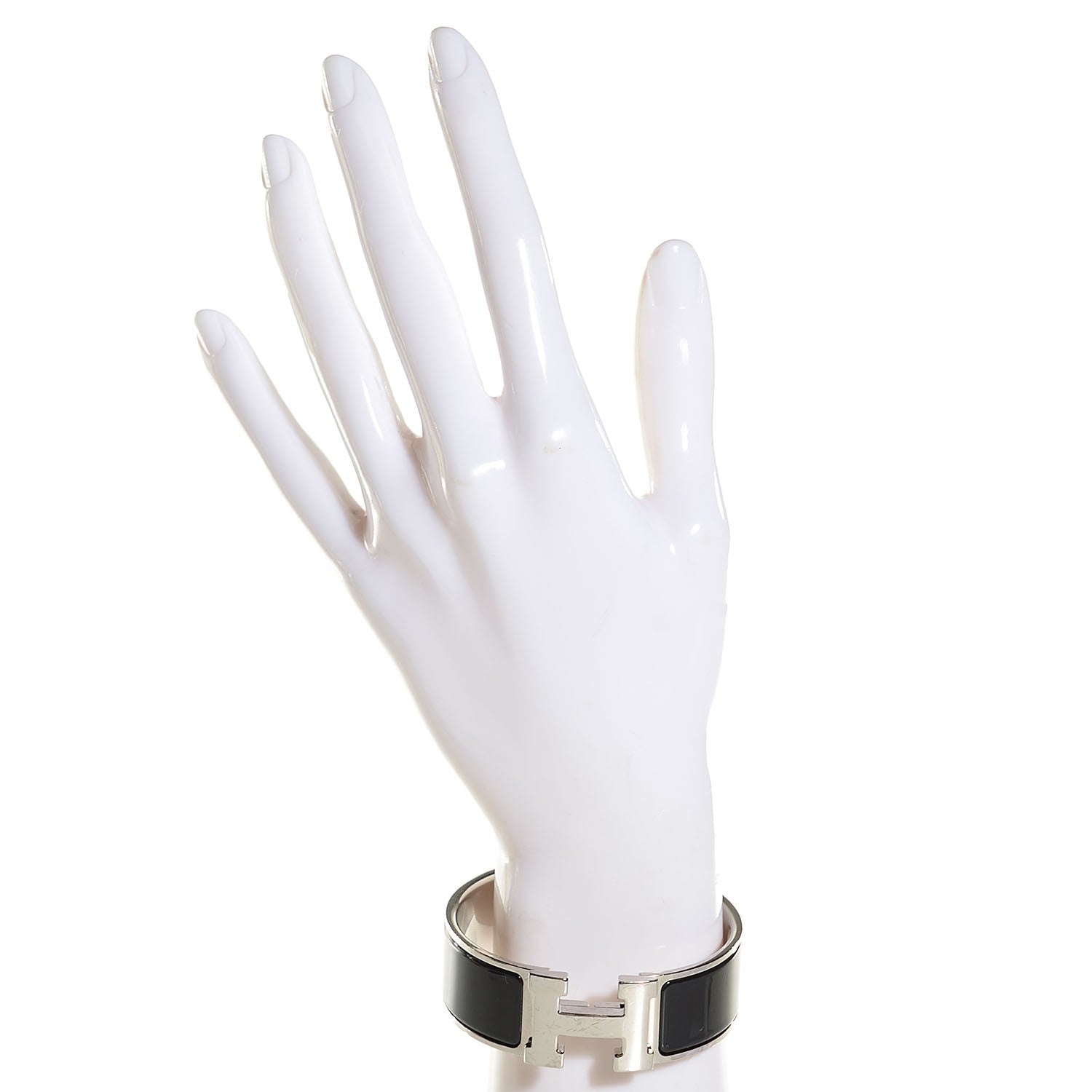 Hermes Enamel Wide Clic Clac H Bracelet PM Black 2 of 6