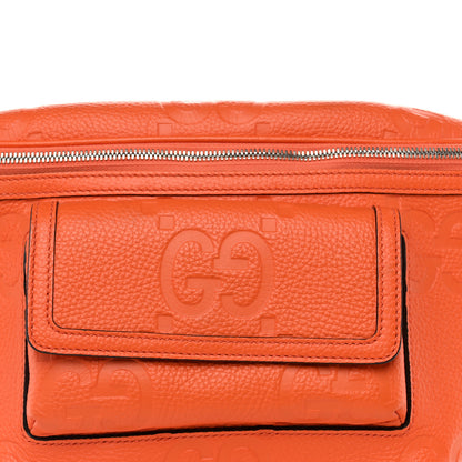 Gucci Piuma Calfskin Jumbo GG Embossed Pocket Belt Bag Good Orange 8 of 10