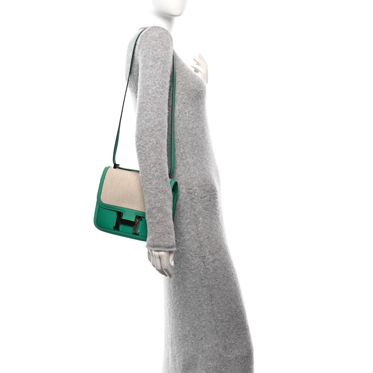 Hermes Swift Toile H Berline Constance 24 Menthe 2 of 11