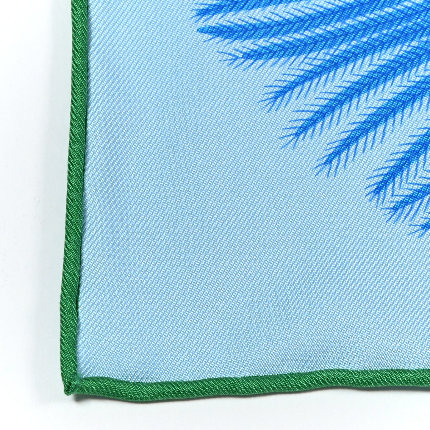 Silk Plumes En Fete Scarf 90 Ciel Vert Brun