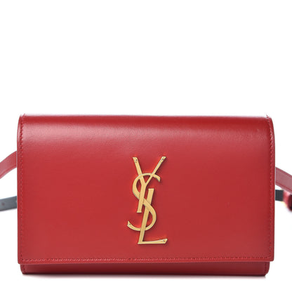 Saint Laurent Smooth Calfskin Monogram Kate Belt Bag Red 1 of 9