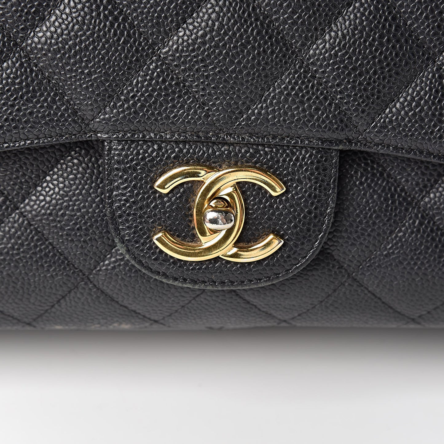 Caviar Quilted Maxi Double Flap Black