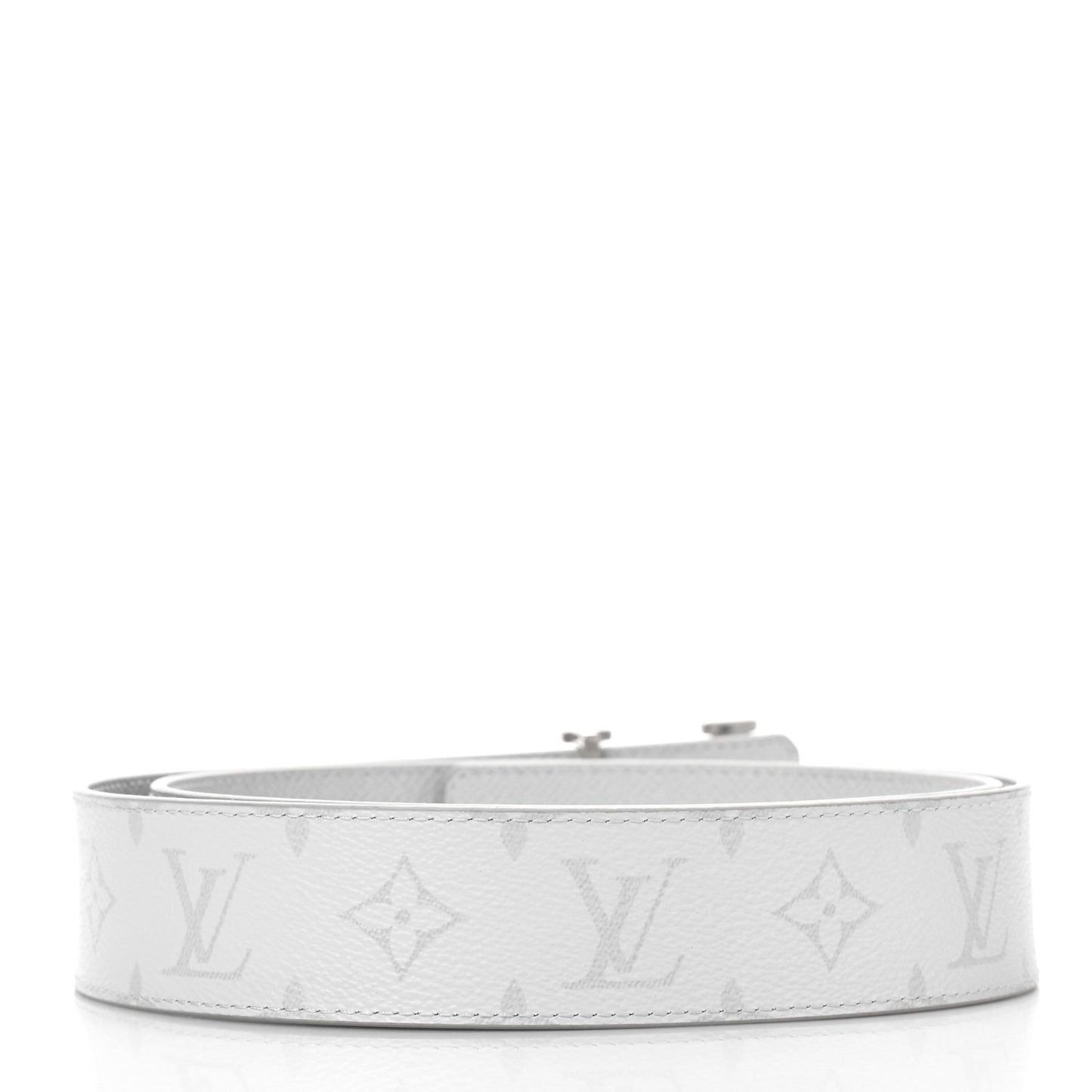 Taiga Monogram 40mm LV Initiales Belt 100 40 White