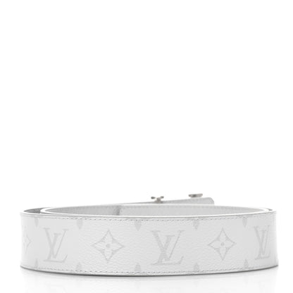 Louis Vuitton Taiga Monogram 40mm LV Initiales Belt 100 40 White 2 of 7
