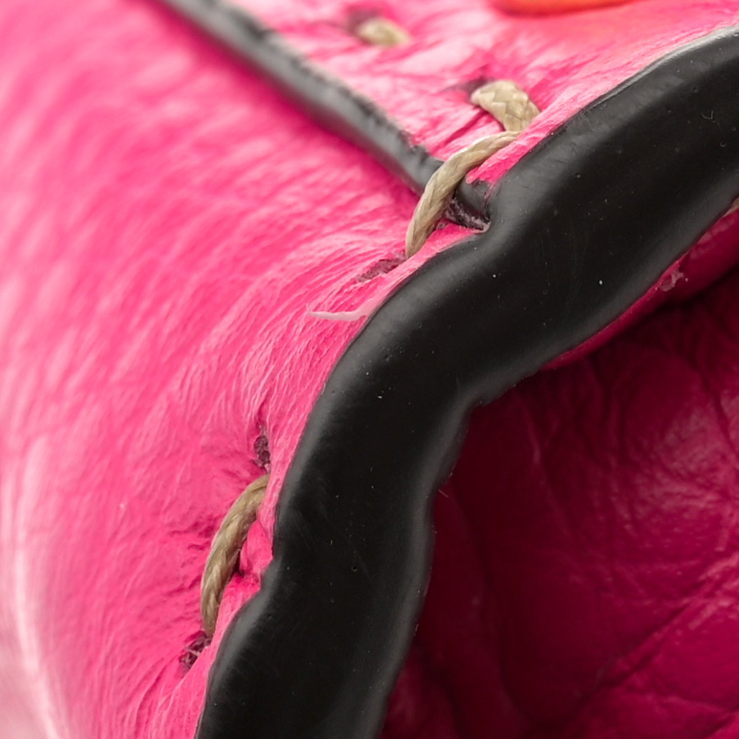 Cuoio Romano Selleria Mini Peekaboo Iconic Satchel Fuxia