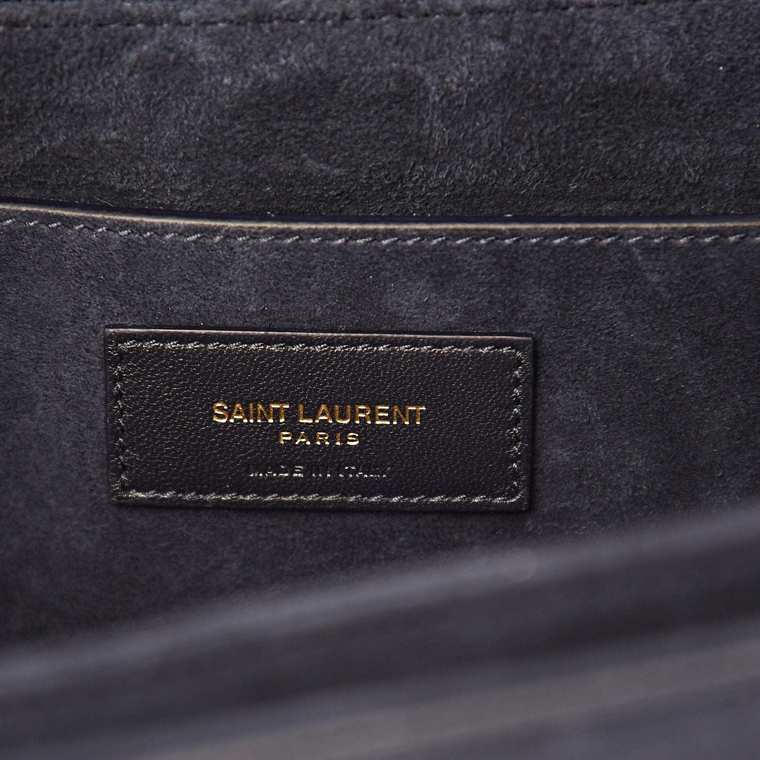 Saint Laurent Smooth Calfskin Suede Medium Bellechasse Navy 6 of 10