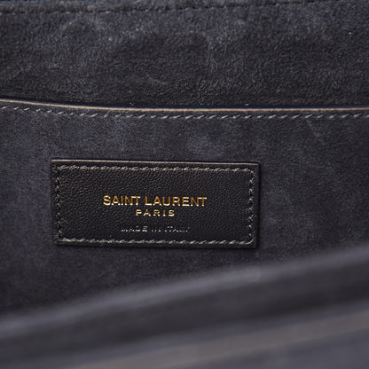 Saint Laurent Smooth Calfskin Suede Medium Bellechasse Navy 6 of 10