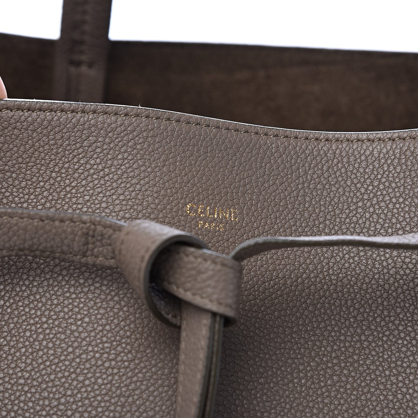 Soft Grained Calfskin Small Belt Cabas Phantom Taupe