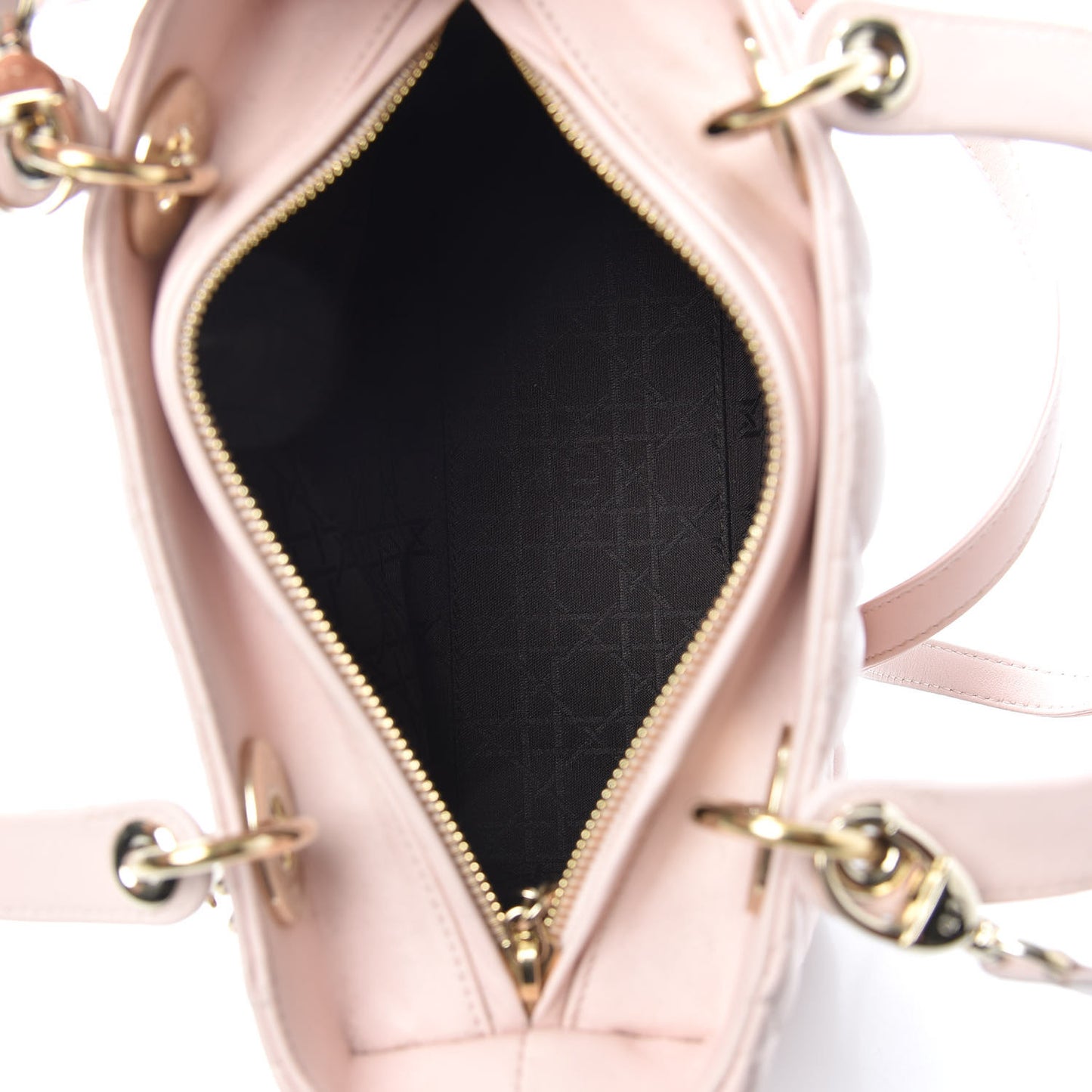 Lambskin Cannage Medium Lady Dior Light Pink