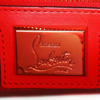 Christian Louboutin Suede Grained Calfskin Studded Small Eloise Tote Red 6 of 10