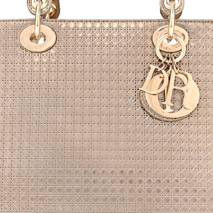 Christian Dior CHRISTIAN DIOR Metallic Patent Micro-Cannage Medium Lady Dior 8 of 13