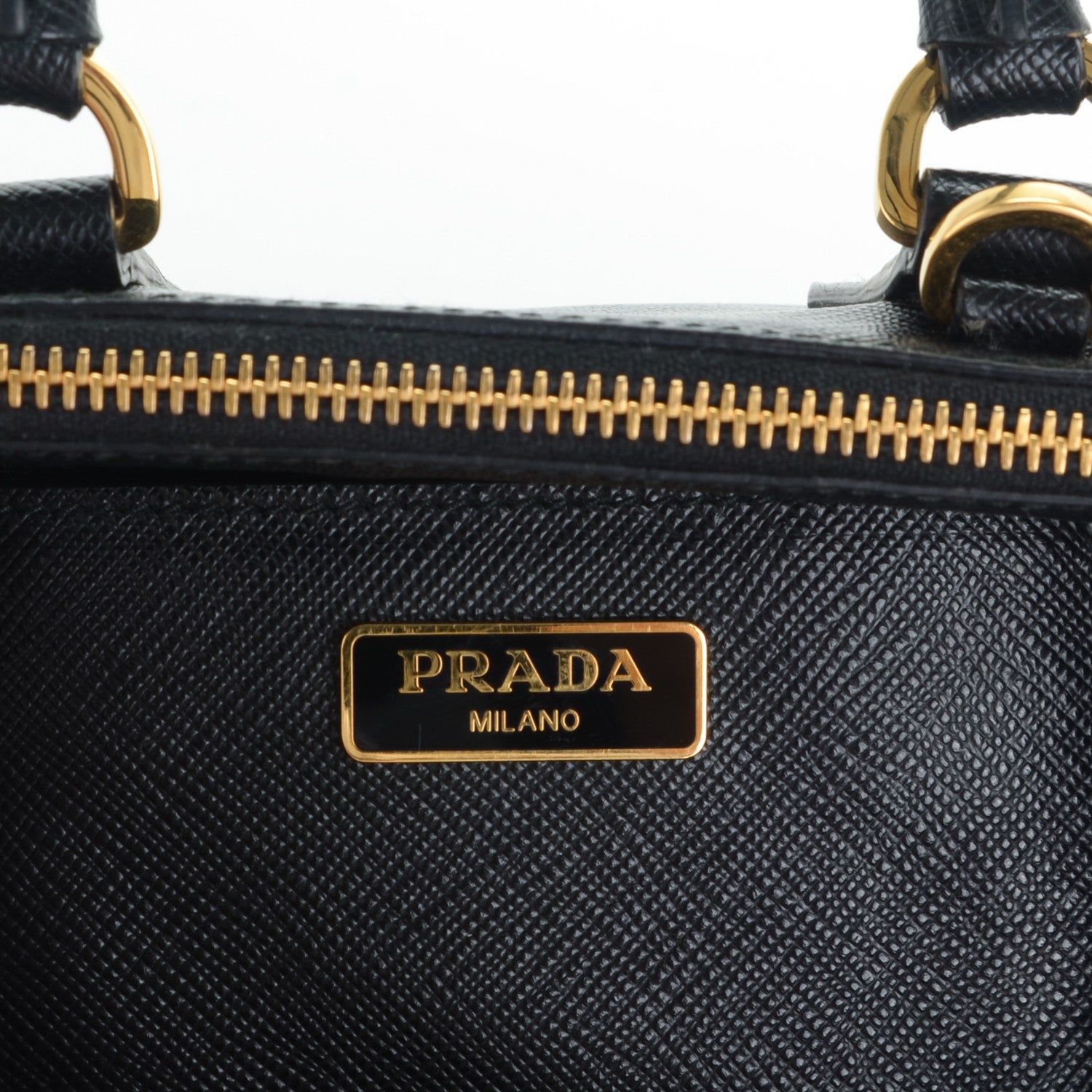 Prada Saffiano Lux Micro Galleria Double Zip Tote Black 6 of 8