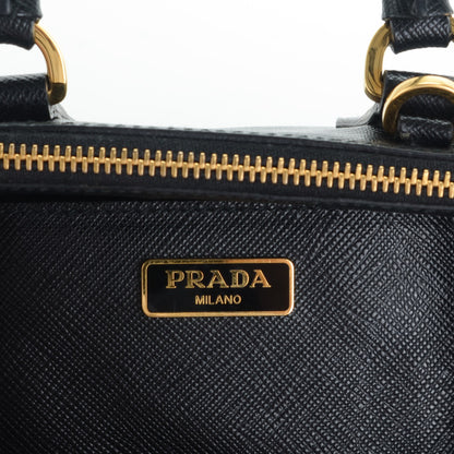 Prada Saffiano Lux Micro Galleria Double Zip Tote Black 6 of 8