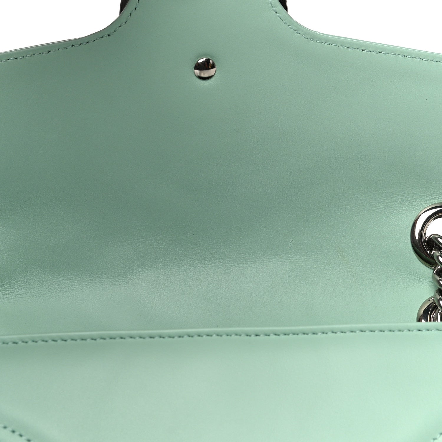 Gucci Calfskin Matelasse Small GG Marmont Shoulder Bag Water Green 13 of 15