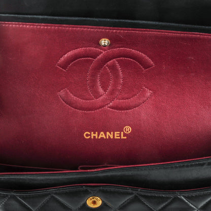 Chanel Lambskin Quilted Medium Double Flap Black 7 of 9