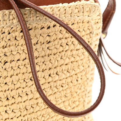 Saint Laurent Raffia Canvas Monogram Lou Camera Bag Beige Brown 18 of 18