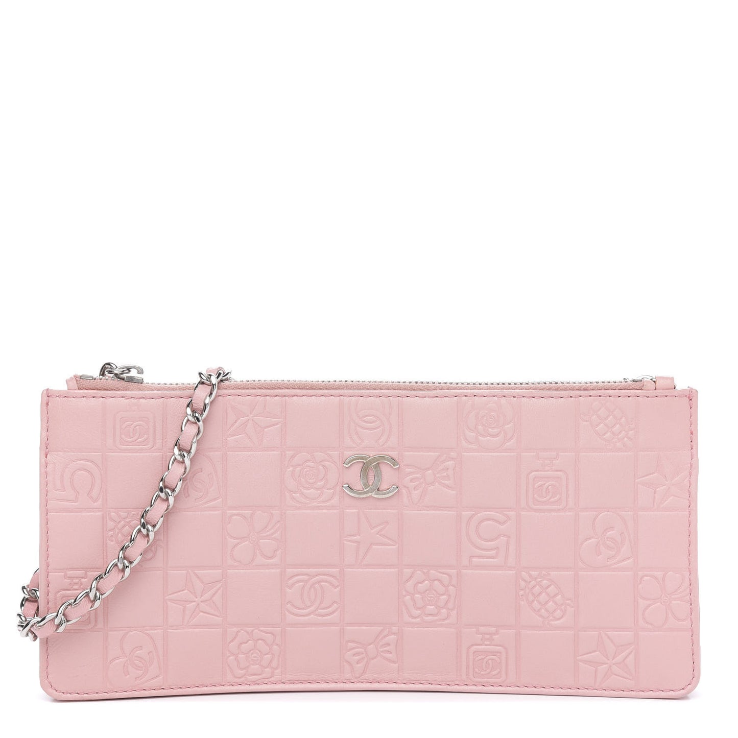 Lambskin Precious Symbols Pochette Pink
