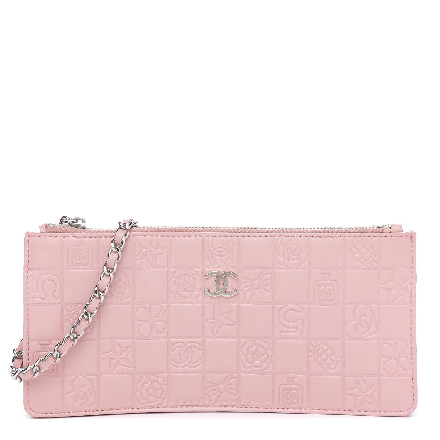 Chanel Lambskin Precious Symbols Pochette Pink 1 of 13