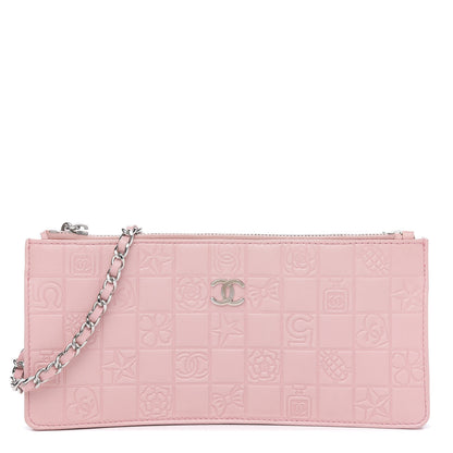 Chanel Lambskin Precious Symbols Pochette Pink 1 of 13