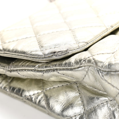 Chanel Metallic Aged Calfskin Quilted 2.55 Reissue 227 Flap Silver 15 of 16