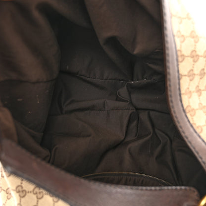 Gucci Monogram Large Jockey Hobo Dark Brown 6 of 12