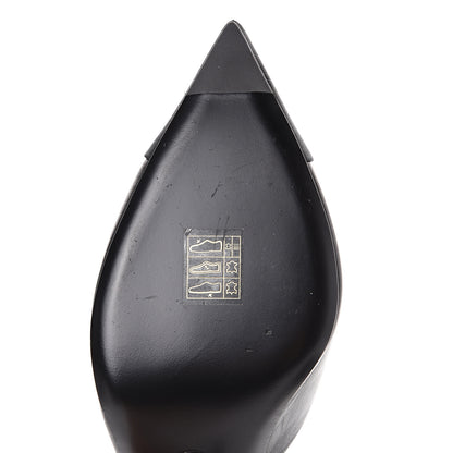 Chanel Goatskin Grosgrain Cap Toe Pearl Mule 40 Black 10 of 13