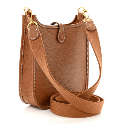 Hermes Taurillon Clemence Evelyne TPM Gold 3 of 11