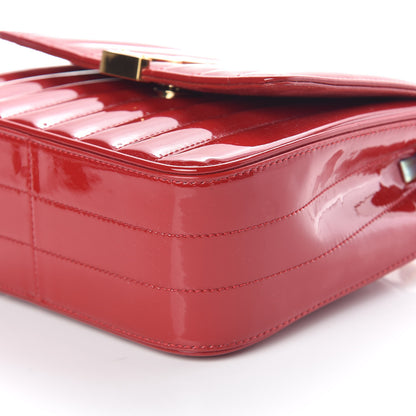 Saint Laurent Patent Calfskin Matelasse Monogram Medium Vicky Chain Bag Rouge Eros 6 of 9
