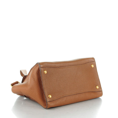Prada Vitello Daino Sound Twin Pocket Satchel Brandy 4 of 9