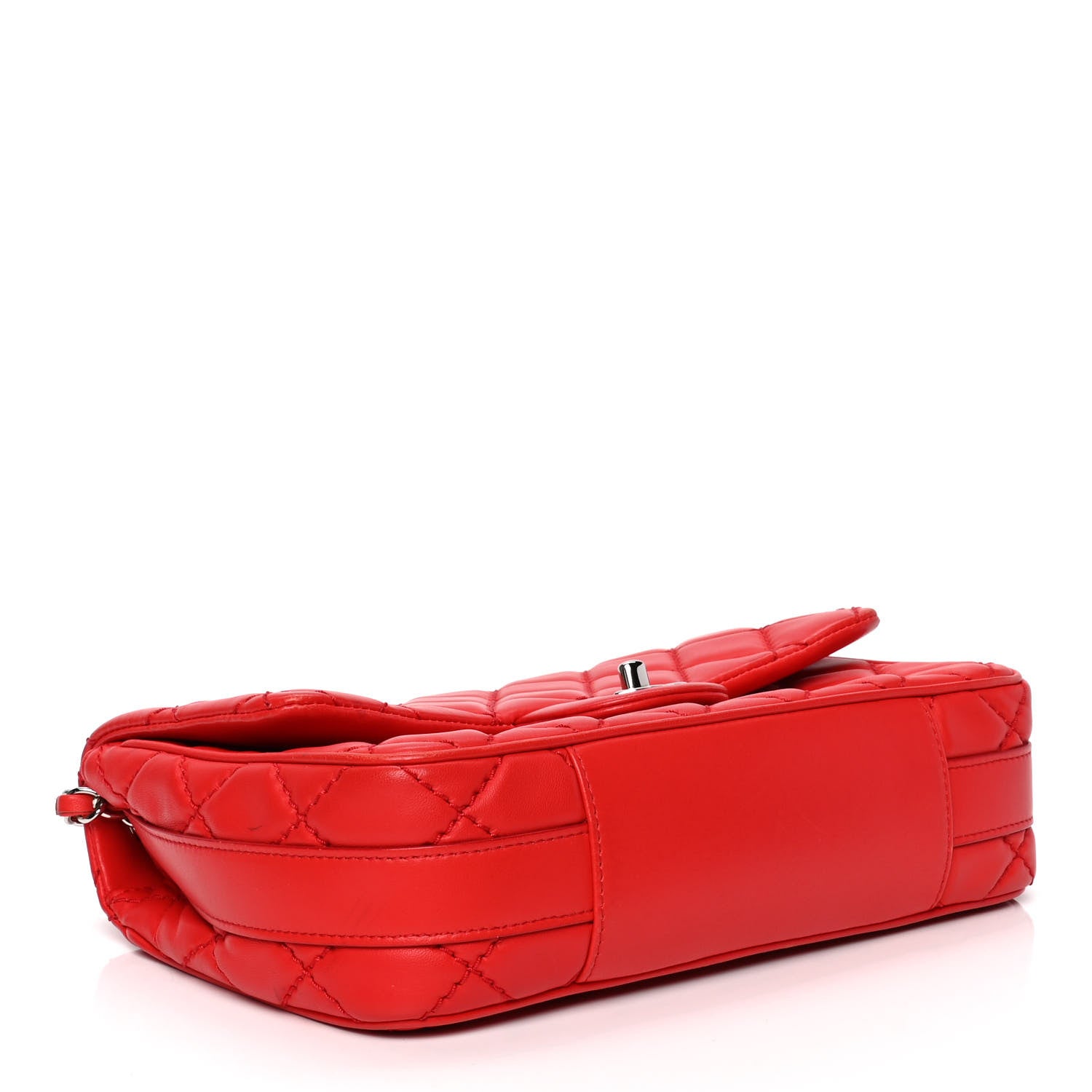 Chanel Lambskin Quilted Medium Easy Carry Flap Red 3 of 7