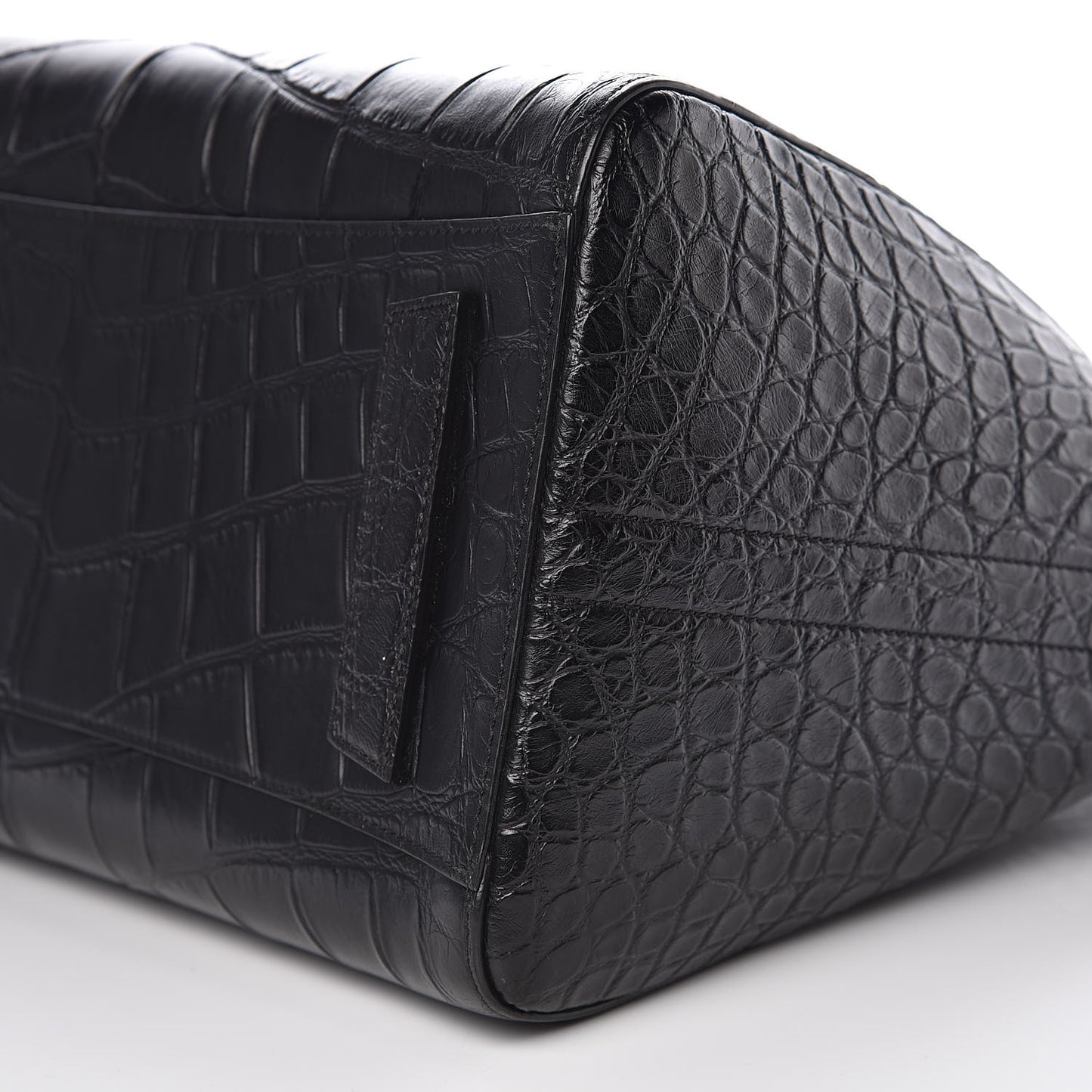 Calfskin Crocodile Embossed Medium Antigona Black