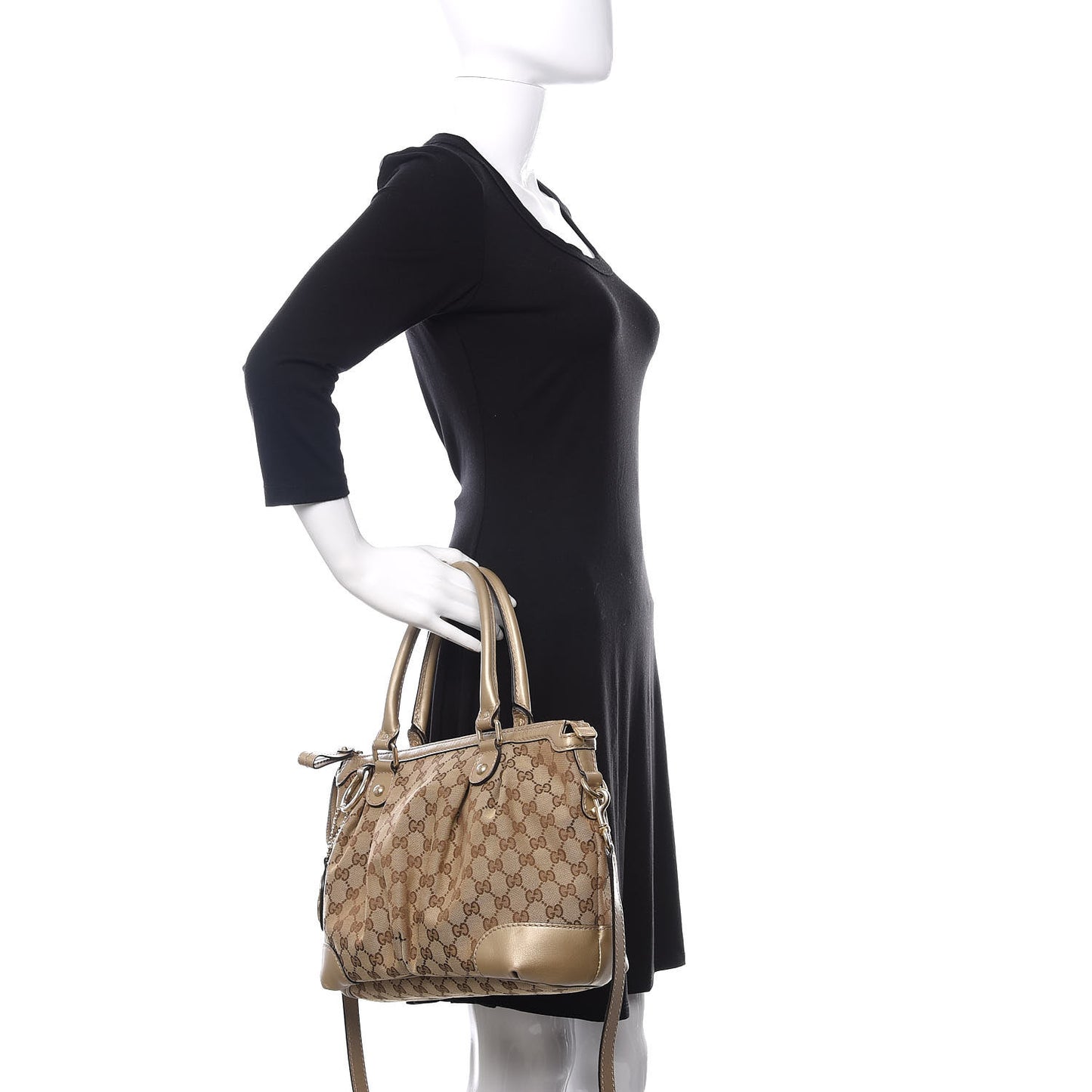 Monogram Medium Sukey Top Handle Bag Golden Beige