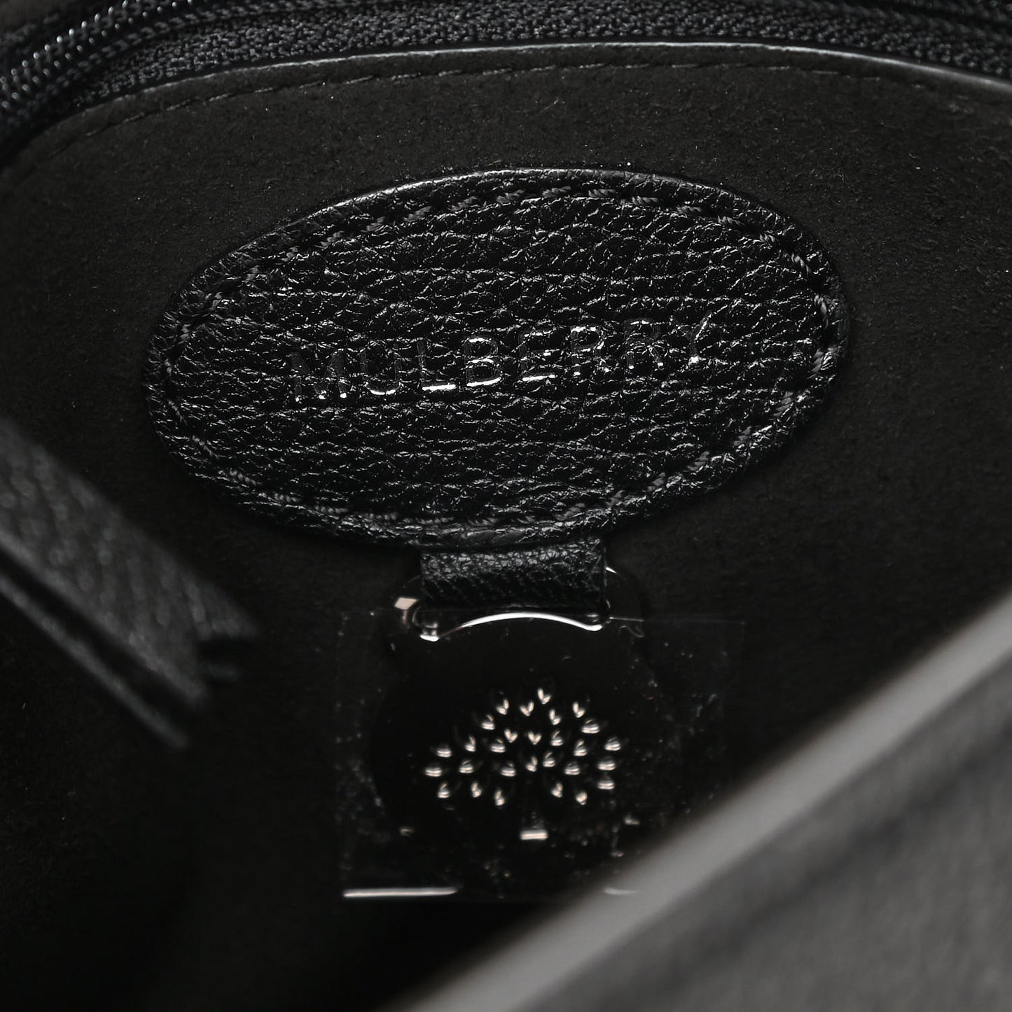 Glossy Goatskin Small Lily Flap Black