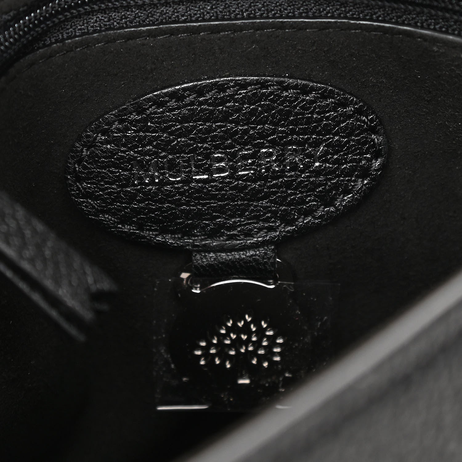Mulberry Glossy Goatskin Small Lily Flap Black 6 of 11
