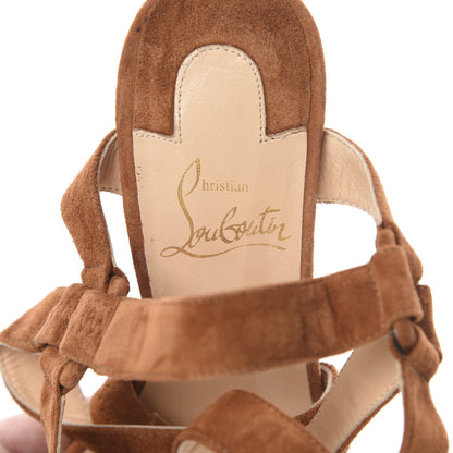 Christian Louboutin Veau Velours Corsini Platform 120 Sandals 36 Cannelle Noce Luc 6 of 12