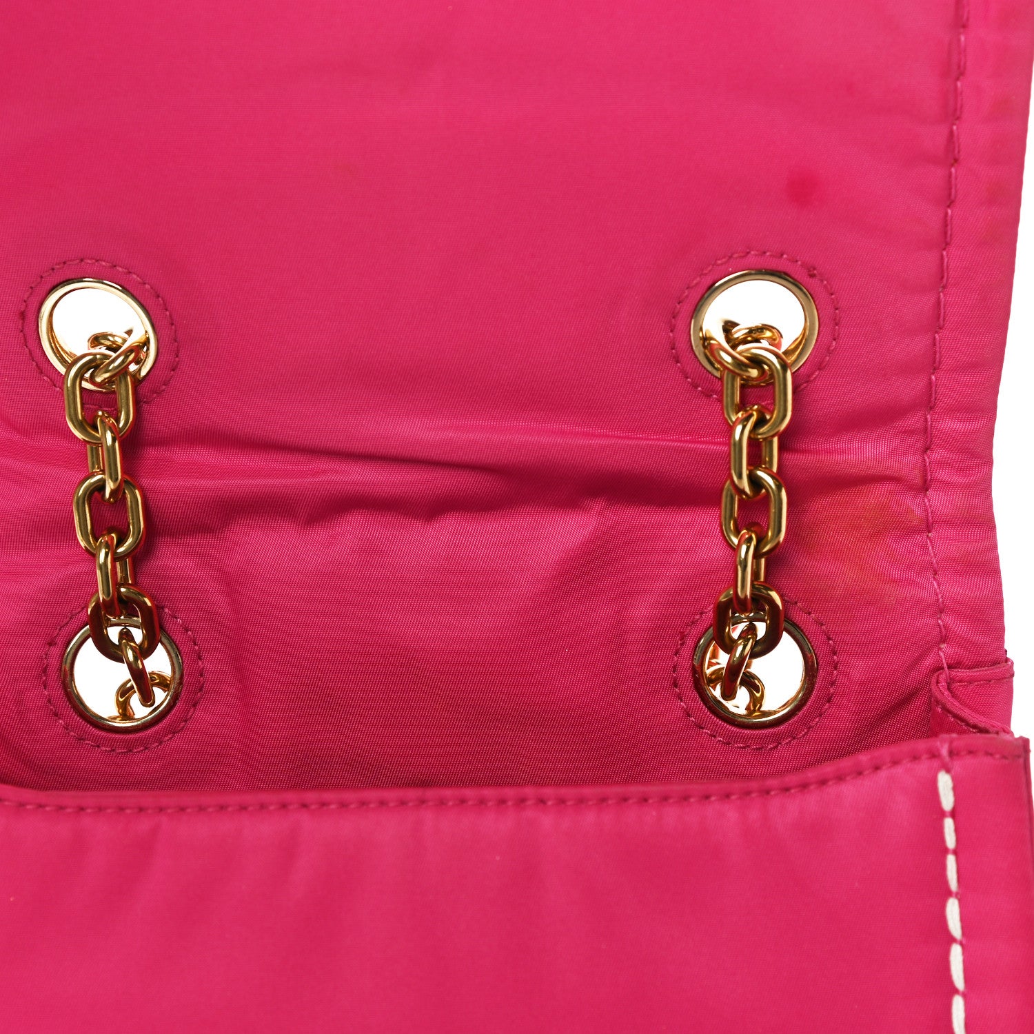 Prada Nylon Tessuto Small Chain Shoulder Bag Fuxia 10 of 12