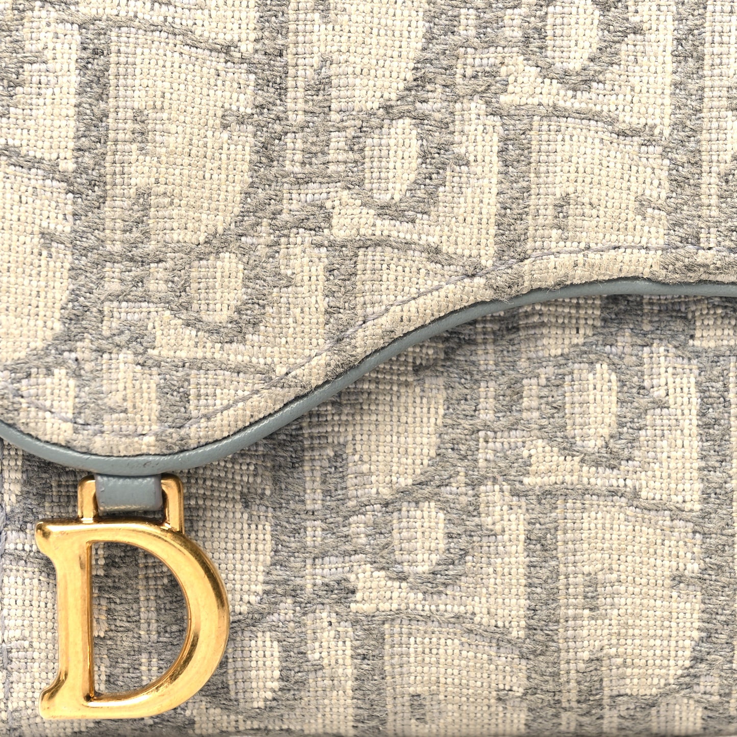 Oblique Saddle Lotus Wallet Grey