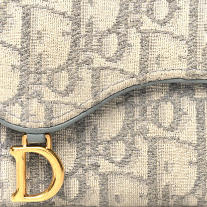Christian Dior Oblique Saddle Lotus Wallet Grey 8 of 12