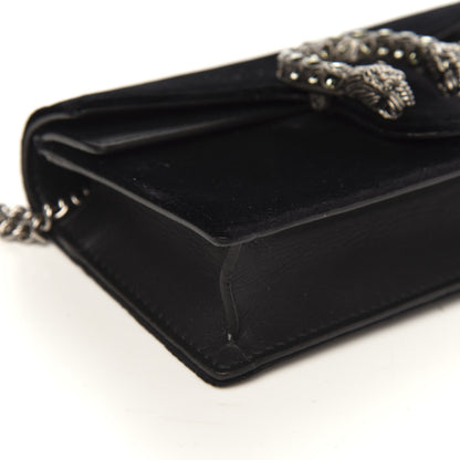Gucci Velvet Super Mini Dionysus Shoulder Bag Black 7 of 10