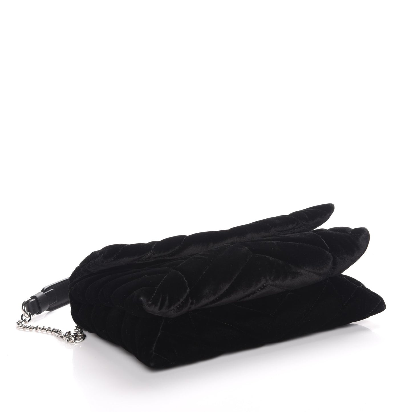 Velvet Mini Sugar Flap Shoulder Bag Black