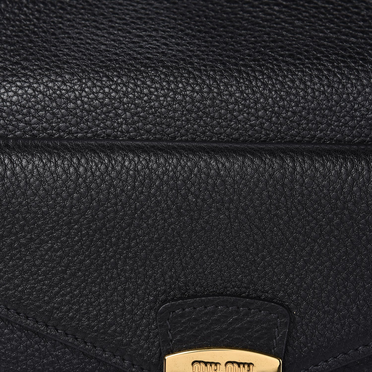 Miu Miu Vitello Daino Shoulder Bag Black 11 of 11