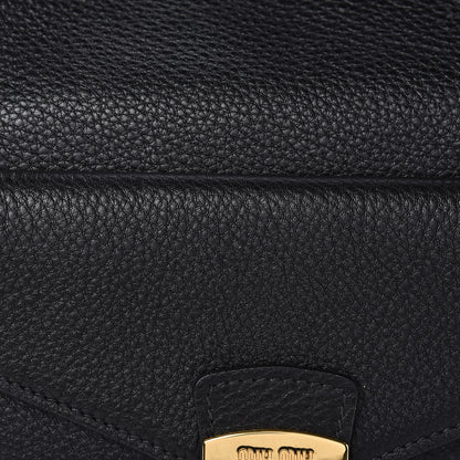 Miu Miu Vitello Daino Shoulder Bag Black 11 of 11