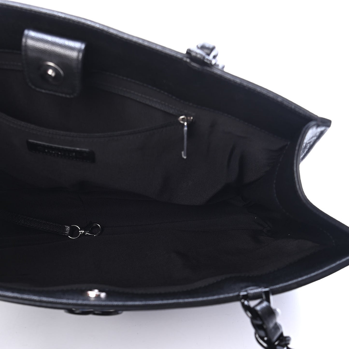 Caviar Quilted My Everything Large Shopping Tote Black