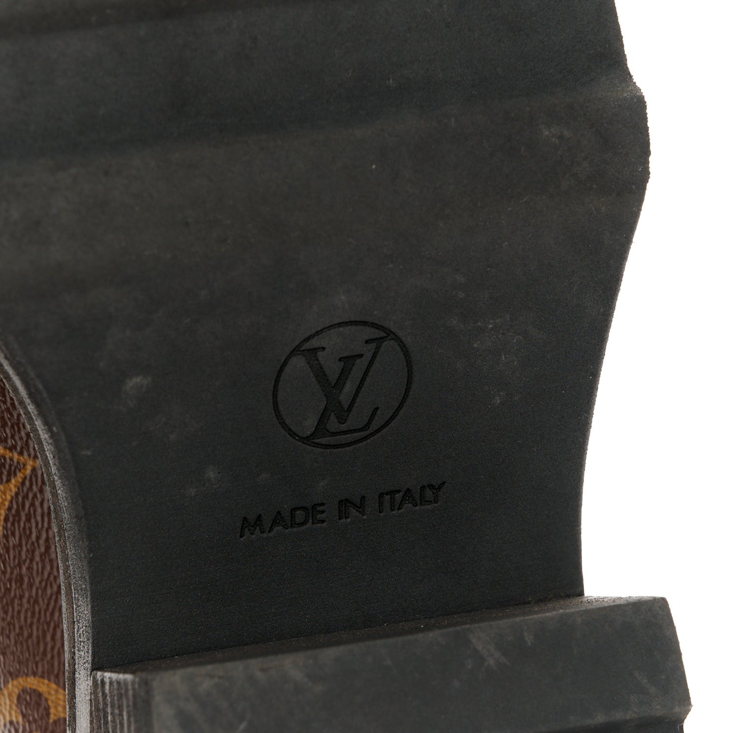 Monogram Calfskin Beaubourg Platform Derby Shoes 38 Brown