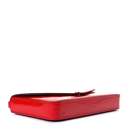 Louis Vuitton Vernis Felicie Pochette Chain Wallet Cherry 4 of 10